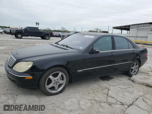 2001 Mercedes-Benz S-Class 6.0L with VIN WDBNG78J01A183286, listed as a Copart auction lot 87970425 with 0 mi miles and Clean Title. Bid and sale history available at carsss.com. Image 1.