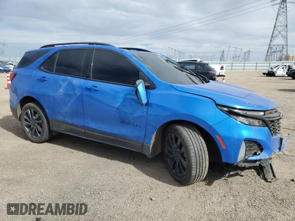 2024 Chevrolet Equinox RS with VIN 3GNAXMEG9RS161649, listed as a Copart auction lot 51132025 with 65,233 mi miles and Salvage Title. Bid and sale history available at DreamBid. Image 4.