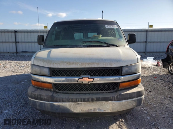 2010 Chevrolet Express Cargo Van with VIN 1GCUGADX2A1182046, listed as a Copart auction lot 47025835 with 0 mi miles and Salvage Title. Bid and sale history available at carsss.com. Image 5.