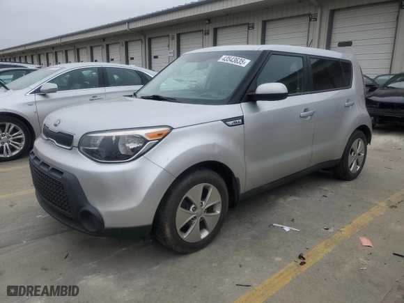 2016 Kia Soul with VIN KNDJN2A25G7838219, listed as a Copart auction lot 43543635 with 192,965 mi miles and Non Repairable. Bid and sale history available at carsss.com. Image 1.
