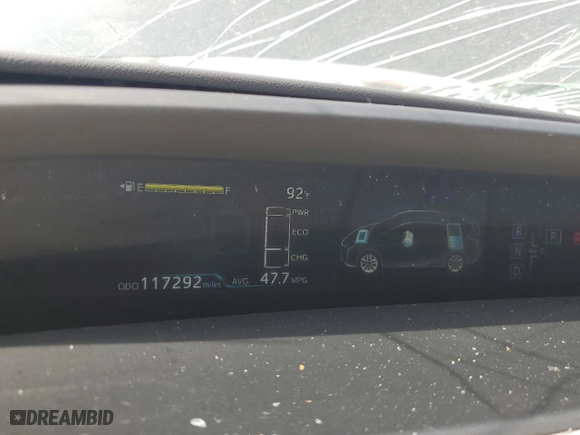 2016 Toyota Prius Four with VIN JTDKARFUXG3008099, listed as a Copart auction lot 51839125 with 117,292 mi miles and Clean Title. Bid and sale history available at carsss.com. Image 9.