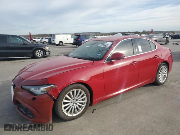 2021 Alfa Romeo Giulia z VIN ZARFAMAN9M7639831, wystawiony jako Copart lot #83743634 z przebiegiem Nie podano mil oraz Czysty tytuł • Clean title. Historia ofert i sprzedaży dostępna na DreamBid. Obrazek 1.