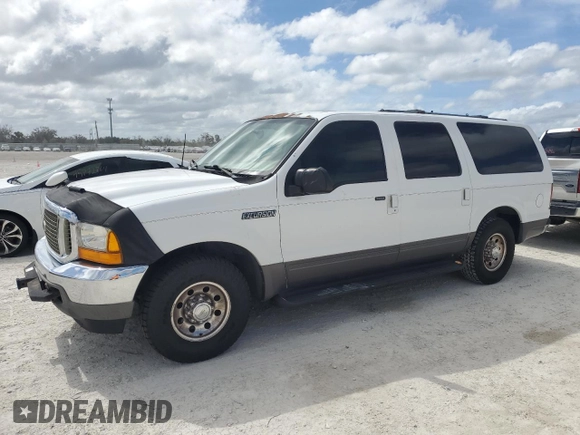 2001 Ford Excursion Special Serv z VIN 1FMNU40L91EB17507, wystawiony jako Copart lot #77062104 z przebiegiem 213 599 mil mil oraz Szkoda całkowita • Salvage title. Historia ofert i sprzedaży dostępna na DreamBid. Obrazek 1.