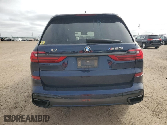2022 BMW X7 M50i z VIN 5UXCX6C00N9L56814, wystawiony jako Copart lot #46108725 z przebiegiem 35 216 mil mil oraz Szkoda całkowita • Salvage title. Historia ofert i sprzedaży dostępna na DreamBid. Obrazek 6.