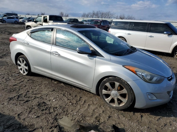 2012 Hyundai Elantra Limited with VIN 5NPDH4AE8CH132720, listed as a Copart auction lot 44357175 with 181,657 mi miles and Salvage Title. Bid and sale history available at carsss.com. Image 4.