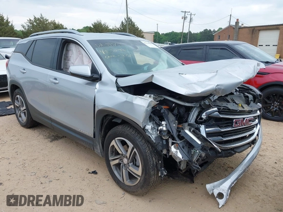 2020 GMC Terrain SLT z VIN 3GKALPEV3LL307876, wystawiony jako IAAI lot #42124480 z przebiegiem Nie podano mil oraz . Historia ofert i sprzedaży dostępna na DreamBid. Obrazek 1.