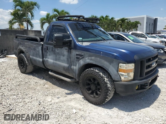 2008 Ford F-250 with VIN 1FDNF20528EA56592, listed as a Copart auction lot 58045595 with 156,228 mi miles and Clean title. Bid and sale history available at DreamBid. Image 4.