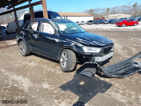 2015 Audi Q3 2.0T Premium Plus with VIN WA1EFCFS4FR001441, listed as a IAAI auction lot 41813239 with 112,795 mi miles. Bid and sale history available at carsss.com. Image 1.