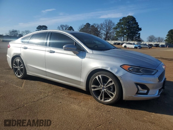 2019 Ford Fusion Titanium with VIN 3FA6P0D95KR105639, listed as a Copart auction lot 47495405 with 94,653 mi miles and Salvage Title. Bid and sale history available at carsss.com. Image 4.