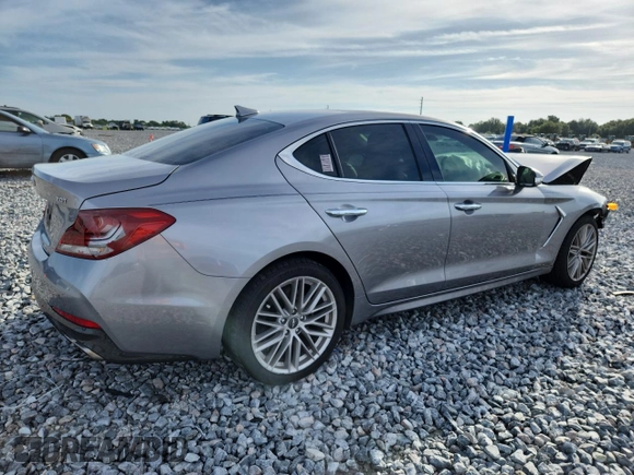 2020 Genesis G70 2.0T with VIN KMTG34LA5LU051106, listed as a Copart auction lot 60552345 with 45,427 mi miles and Non repairable. Bid and sale history available at DreamBid. Image 3.