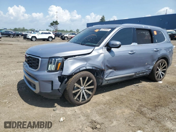 2023 Kia Telluride SX Prestige z VIN 5XYP5DGC7PG368915, wystawiony jako Copart lot #62285665 z przebiegiem 67 475 mil mil oraz Czysty tytuł • Clean title. Historia ofert i sprzedaży dostępna na DreamBid. Obrazek 1.