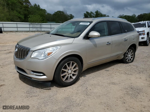 2015 Buick Enclave Leather with VIN 5GAKRBKD0FJ343423, listed as a Copart auction lot 51058955 with 78,488 mi miles and Salvage Title. Bid and sale history available at carsss.com. Image 1.