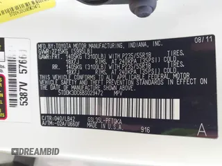 2011 Toyota Sienna XLE с VIN 5TDDK3DC6BS029472, выставлен на аукционе IAAI как лот 42334600 с пробегом 145 860 миль миль и . История ставок и продаж доступна на DreamBid. Изображение 9.