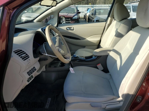 2016 Nissan LEAF SV with VIN 1N4BZ0CP8GC304599, listed as a Copart auction lot 50728855 with 48,410 mi miles and Salvage Title. Bid and sale history available at carsss.com. Image 7.