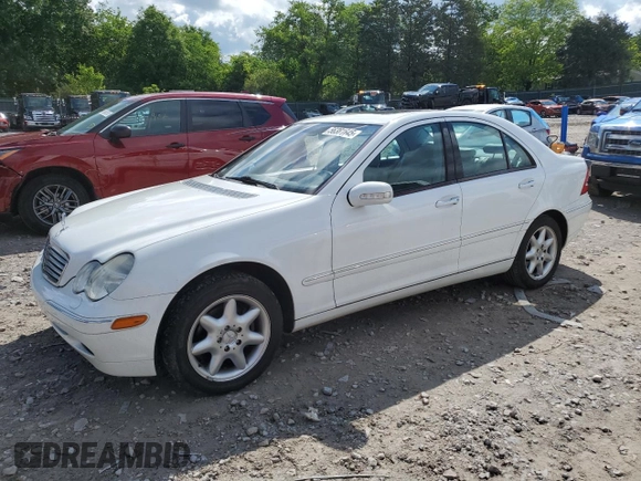 2001 Mercedes-Benz C 230/260/280/320 z VIN WDBRF61JX1F055147, wystawiony jako Copart lot #56381645 z przebiegiem 135 866 mil mil oraz Szkoda całkowita • Salvage title. Historia ofert i sprzedaży dostępna na DreamBid. Obrazek 1.