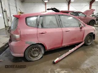 2007 Honda Fit Sport with VIN JHMGD376X7S034491, listed as a Copart auction lot 88989655 with 184,022 mi miles and Non Repairable. Bid and sale history available at carsss.com. Image 3.