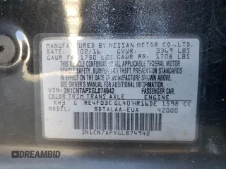 2016 Nissan Versa S with VIN 3N1CN7APXGL874942, listed as a Copart auction lot 53956435 with 148,321 mi miles and Salvage title. Bid and sale history available at DreamBid. Image 12.
