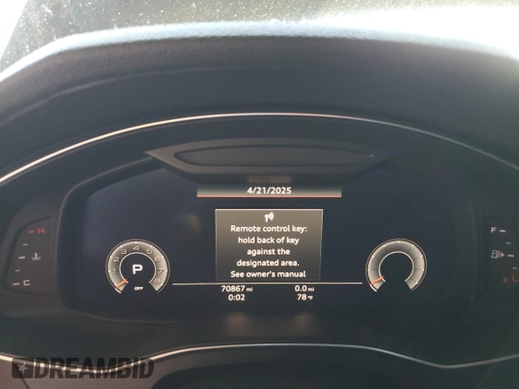 2019 Audi A6 Premium Plus z VIN WAUL2AF21KN060183, wystawiony jako Copart lot #54773765 z przebiegiem 70 867 mil mil oraz Szkoda całkowita • Salvage title. Historia ofert i sprzedaży dostępna na DreamBid. Obrazek 9.