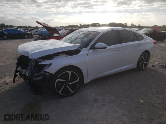 2020 Honda Accord Sport z VIN 1HGCV1F34LA142714, wystawiony jako Copart lot #58873135 z przebiegiem 51 511 mil mil oraz Nie do naprawy • Non repairable. Historia ofert i sprzedaży dostępna na DreamBid. Obrazek 1.