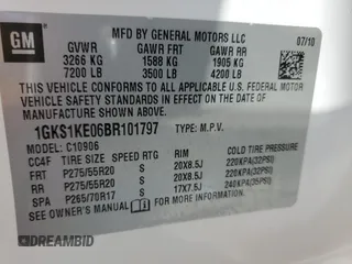 2011 GMC Yukon XL SLT z VIN 1GKS1KE06BR101797, wystawiony jako Copart lot #49614295 z przebiegiem 297 242 mil mil oraz Szkoda całkowita • Salvage title. Historia ofert i sprzedaży dostępna na DreamBid. Obrazek 15.