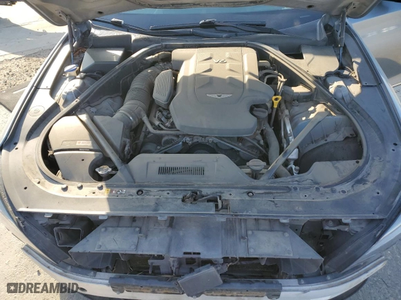 2017 Genesis G80 3.8L with VIN KMHGN4JE3HU182617, listed as a Copart auction lot 52153695 with 120,152 mi miles and Salvage Title. Bid and sale history available at carsss.com. Image 12.