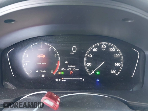 2025 Honda Civic Sport with VIN 2HGFE2F54SH542602, listed as a IAAI auction lot 42068927 with 7,110 mi miles and . Bid and sale history available at DreamBid. Image 7.
