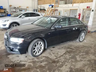 2014 Audi A4 Premium Plus with VIN WAUFFAFL6EN007543, listed as a Copart auction lot 61183475 with 201,955 mi miles and Salvage title. Bid and sale history available at DreamBid. Image 1.