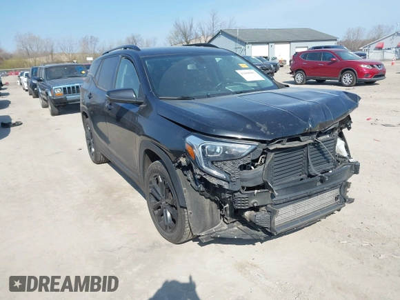 2019 GMC Terrain SLT with VIN 3GKALPEX4KL135079, listed as a IAAI auction lot 42068081 with 123,153 mi miles. Bid and sale history available at carsss.com. Image 1.