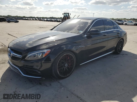 2017 Mercedes-Benz C 63 S AMG with VIN 55SWF8HB1HU183241, listed as a Copart auction lot 65524854 with 80,709 mi miles and Salvage title. Bid and sale history available at DreamBid. Image 1.
