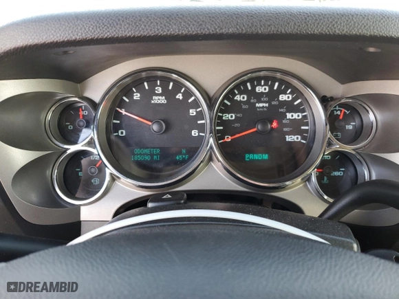 2012 GMC Sierra 1500 SLE with VIN 3GTP2VE70CG180057, listed as a Copart auction lot 46875355 with 185,090 mi miles and Salvage Title. Bid and sale history available at carsss.com. Image 9.