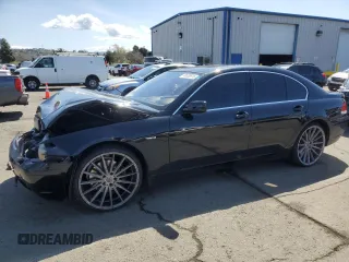2003 BMW 7 Series 745i with VIN WBAGL634X3DP63533, listed as a Copart auction lot 49538815 with 126,926 mi miles and Salvage Title. Bid and sale history available at carsss.com. Image 1.