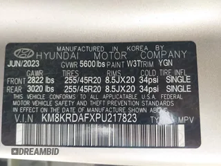 2023 Hyundai Ioniq 5 Limited with VIN KM8KRDAFXPU217823, listed as a IAAI auction lot 42215723 with 37,951 mi miles and . Bid and sale history available at DreamBid. Image 9.