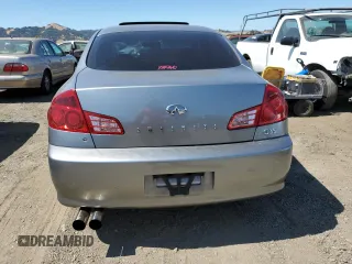 2006 Infiniti G35 with VIN JNKCV51E16M520889, listed as a Copart auction lot 69798694 with 109,394 mi miles and Salvage Title. Bid and sale history available at DreamBid. Image 6.