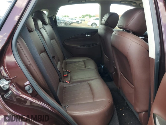 2012 Infiniti EX Journey z VIN JN1AJ0HR9CM450184, wystawiony jako Copart lot #57685715 z przebiegiem Nie podano mil oraz Szkoda całkowita • Salvage title. Historia ofert i sprzedaży dostępna na DreamBid. Obrazek 10.