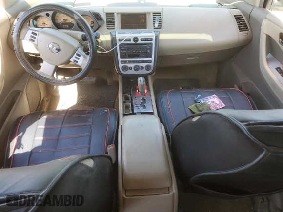 2005 Nissan Murano SL z VIN JN8AZ08T45W318494, wystawiony jako Copart lot #57463815 z przebiegiem 171 224 mil mil oraz Czysty tytuł • Clean title. Historia ofert i sprzedaży dostępna na DreamBid. Obrazek 8.