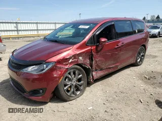 2020 Chrysler Pacifica Touring with VIN 2C4RC1FG2LR235891, listed as a Copart auction lot 54235655 with 75,343 mi miles and Salvage Title. Bid and sale history available at DreamBid. Image 1.