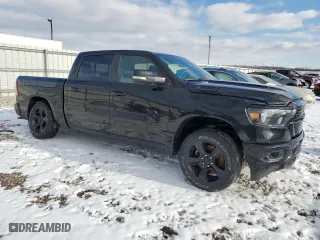 2020 Ram 1500 Big Horn with VIN 1C6SRFFT2LN395428, listed as a Copart auction lot 46041675 with 44,411 mi miles and Salvage Title. Bid and sale history available at carsss.com. Image 4.