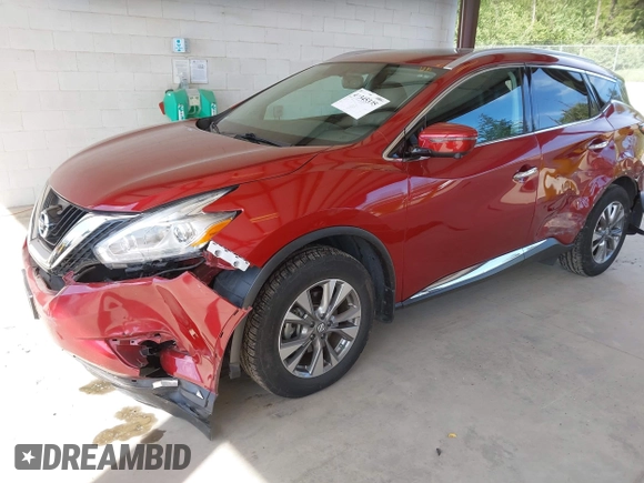 2017 Nissan Murano SL with VIN 5N1AZ2MH4HN175416, listed as a IAAI auction lot 42345395 with 72,962 mi miles and . Bid and sale history available at DreamBid. Image 2.