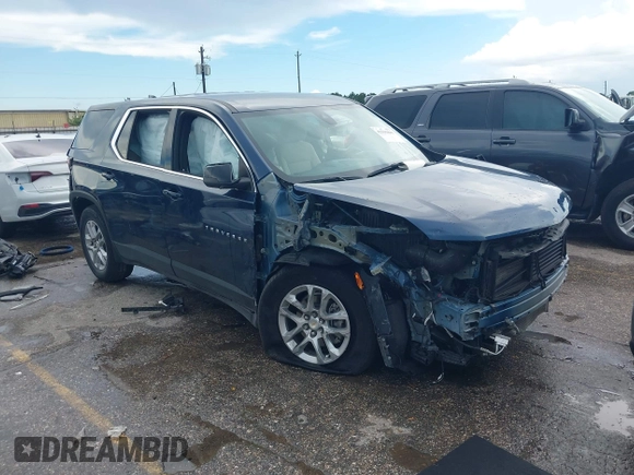 2023 Chevrolet Traverse LS with VIN 1GNERFKW5PJ115835, listed as a IAAI auction lot 42596841 with 32,937 mi miles and . Bid and sale history available at DreamBid. Image 1.