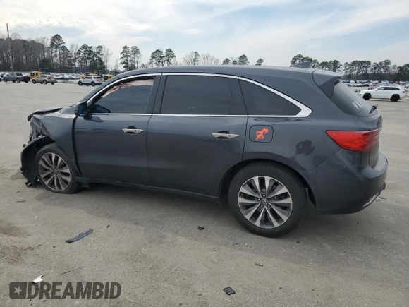 2016 Acura MDX w/Tech with VIN 5FRYD4H41GB055380, listed as a Copart auction lot 46271925 with 113,388 mi miles and Salvage Title. Bid and sale history available at carsss.com. Image 2.