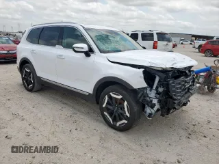 2025 Kia Telluride S with VIN 5XYP64GC9SG579930, listed as a Copart auction lot 57590885 with 4,438 mi miles and Salvage title. Bid and sale history available at DreamBid. Image 4.