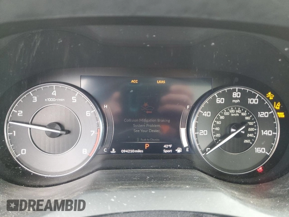 2021 Acura RDX with VIN 100000000016895W, listed as a Copart auction lot 49483105 with 94,210 mi miles and Clean title. Bid and sale history available at DreamBid. Image 9.