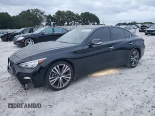 2023 Infiniti Q50 Sensory z VIN JN1EV7CP5PM511959, wystawiony jako Copart lot #70436554 z przebiegiem 26 063 mil mil oraz Czysty tytuł • Clean title. Historia ofert i sprzedaży dostępna na DreamBid. Obrazek 1.