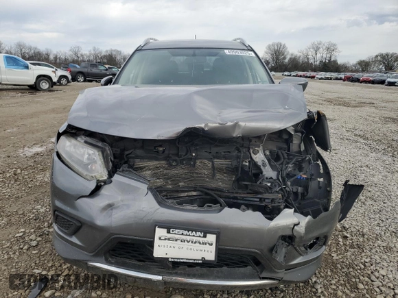 2016 Nissan Rogue SV with VIN KNMAT2MV3GP612157, listed as a Copart auction lot 49903025 with 0 mi miles and Salvage Title. Bid and sale history available at carsss.com. Image 5.