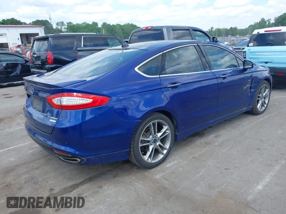 2013 Ford Fusion Titanium with VIN 3FA6P0K90DR168959, listed as a IAAI auction lot 42041462 with 134,101 mi miles and . Bid and sale history available at DreamBid. Image 4.