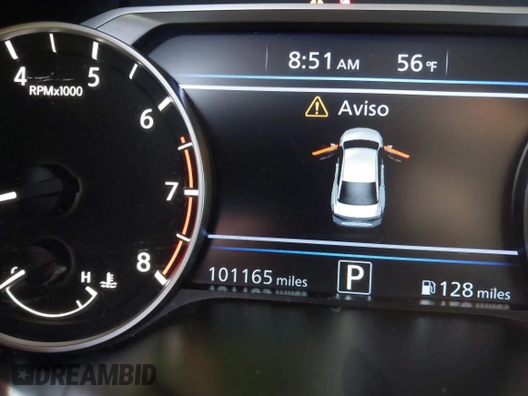 2019 Nissan Altima 2.5 SR with VIN 1N4BL4CV4KC187510, listed as a IAAI auction lot 41701483 with 101,165 mi miles. Bid and sale history available at carsss.com. Image 7.