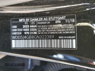 2016 Mercedes-Benz CLA 250 with VIN WDDSJ4GB8GN322389, listed as a Copart auction lot 42562954 with 72,868 mi miles and . Bid and sale history available at DreamBid. Image 12.