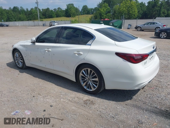 2018 Infiniti Q50 Luxe with VIN JN1EV7AP7JM352520, listed as a IAAI auction lot 42427317 with 73,717 mi miles and . Bid and sale history available at DreamBid. Image 3.