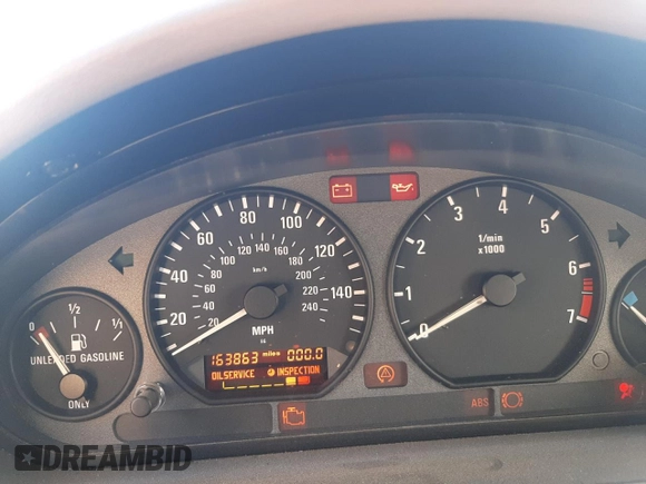 1999 BMW Z3 2.5 with VIN 4USCH9331XLG00841, listed as a Copart auction lot 73180053 with 163,863 mi miles and Clean title. Bid and sale history available at DreamBid. Image 8.