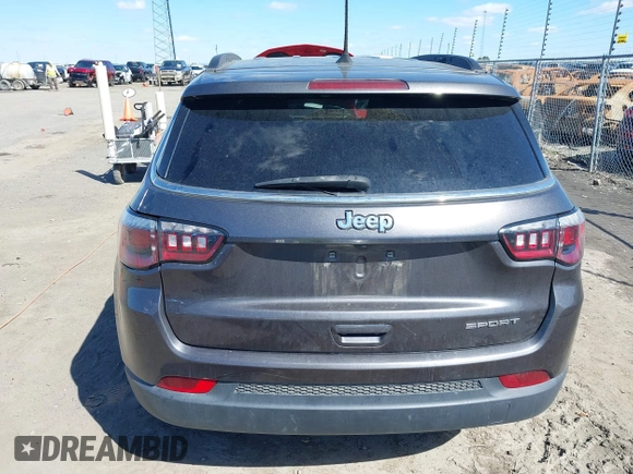 2019 Jeep Compass Sport with VIN 3C4NJCAB0KT613116, listed as a IAAI auction lot 39002435 with 59,805 mi miles and . Bid and sale history available at DreamBid. Image 16.